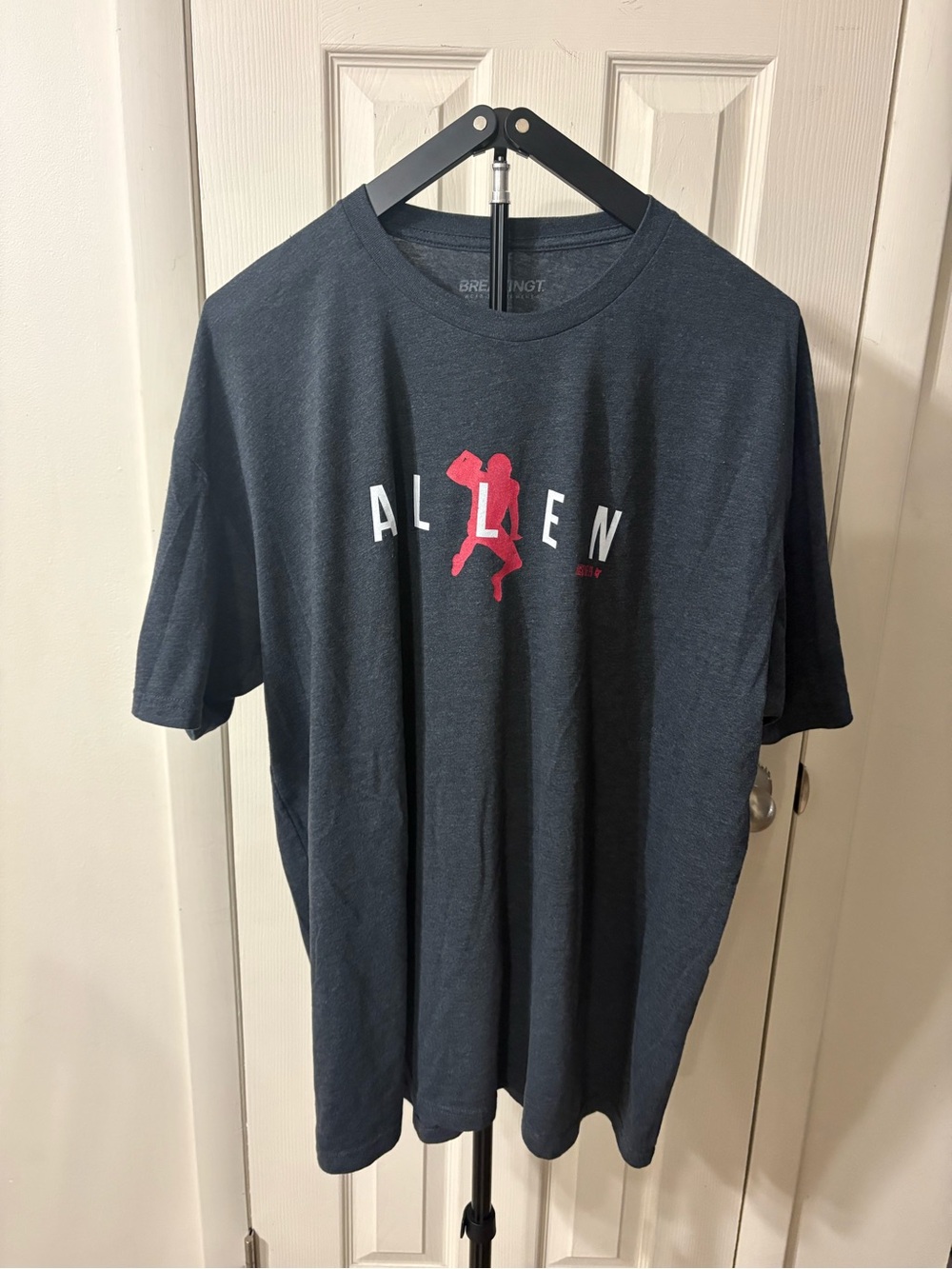 Air Allen Graphic Short Sleeve Tee — Charcoal with Red Accent